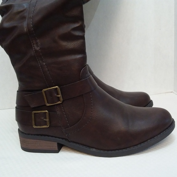 Olivia Miller | Shoes | Olivia Miller Brown Leather Knee  Olivia Miller Brown Riding Boots Size 7.5